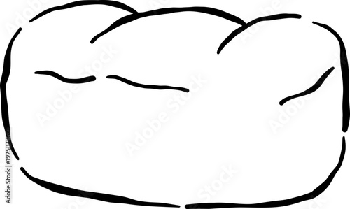 Hand drawn Loaf of Bread Outline