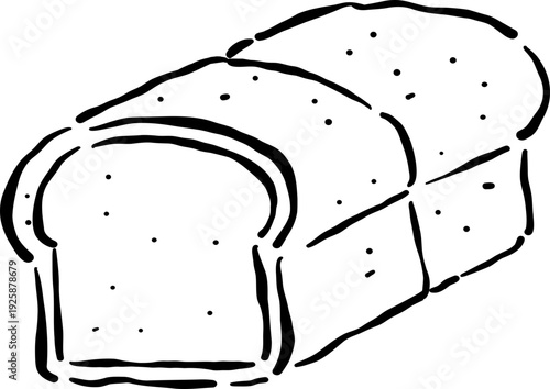 Hand drawn Loaf of Bread Outline