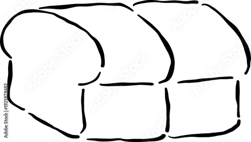 Bread Loaf Outline Hand Drawn