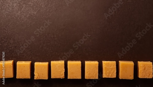 Wallpaper Mural Butterscotch fudge line against a dark backdrop with empty space for text Torontodigital.ca