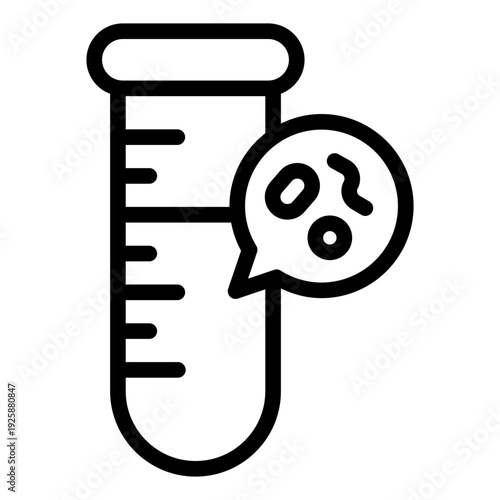 pathology outline icon. microscope test tube. cell diagnosis. medical lab