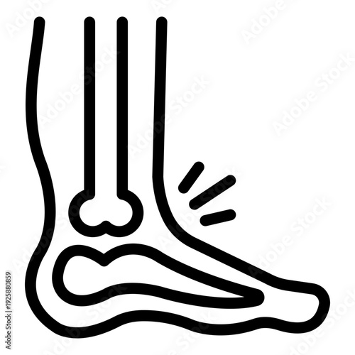 rheumatology outline icon. Leg joint bone care. Medical hospital