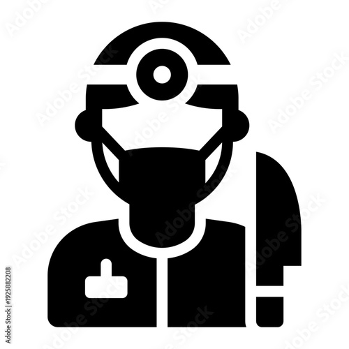 surgeon glyph icon. scalpel operation care. surgical procedure. Doctor avatar