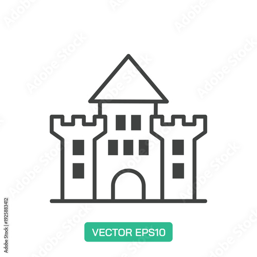 Royal Castle icon. Thin line icon vector