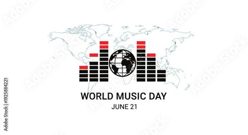 World Music Day vector icon, June 21