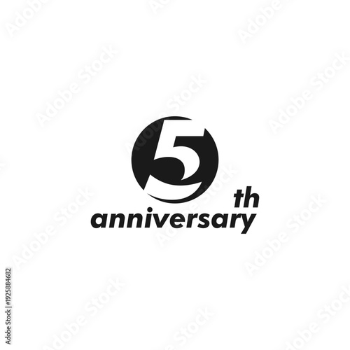anniversary logo design, 5th anniversary, symbol, icon, party, logo design for 5th anniversary, vector, success, illustration, birthday, symbol, background, year, congratulation, greeting, invitation