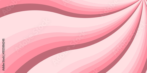 Candy color sunburst background. Abstract pink cream sunbeams design wallpaper. Colorful spinning lines for template  banner  poster  flyer. Sweet rotating cartoon swirl or whirlpool. Vector backdrop