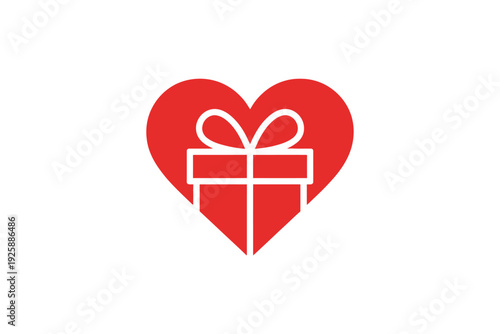 Red Speech Bubble Icon on White Background