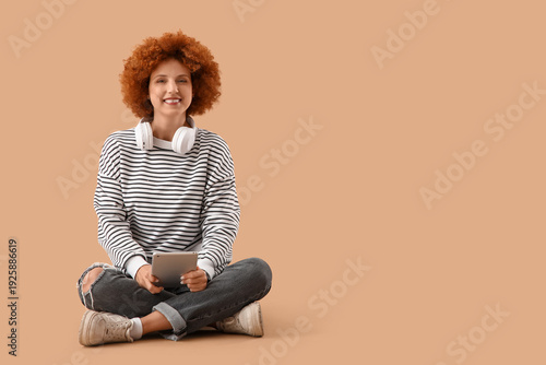 Young female programmer wit...