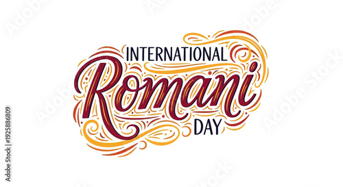 International Romani Day Celebration Typography Design 1.