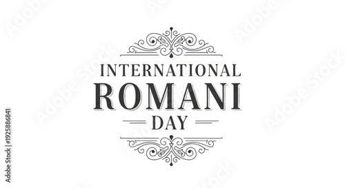 International Romani Day Typography Design Element 2.