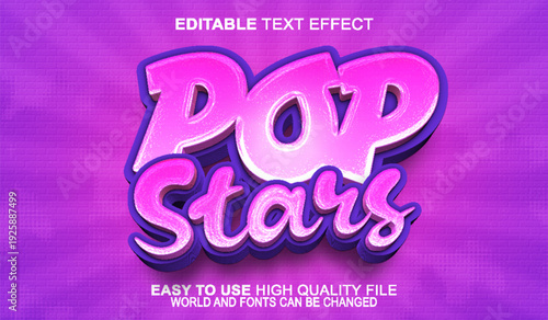  Pop Stars Music Singer Stage Performance Vector Fully Editable Smart Object Text Effect