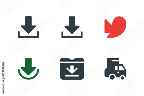 Download Arrow Icons in Black and Green