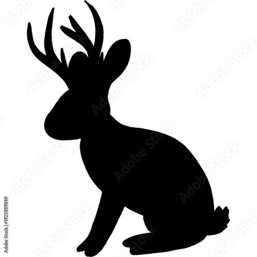 Jackolope silhouette