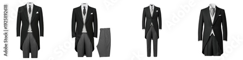 Photos Men's Formal Morning Suit Collection, Luxury Tailcoat Tuxedo for Weddings and Ga