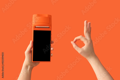 Female hands with payment t...