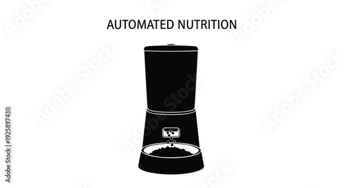 Automated nutrition scale vector icon