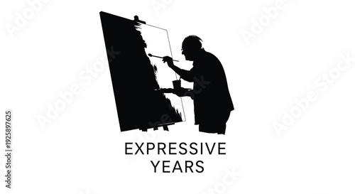 Artist silhouette vector icon