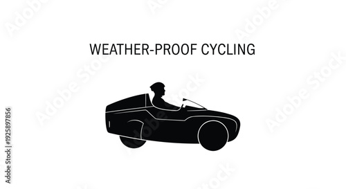 Weather proof cycling icon