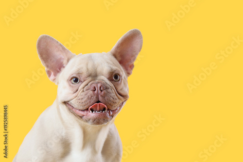Adorable french bulldog on ...