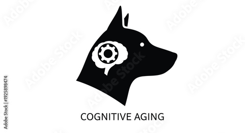 Cognitive aging dog icon