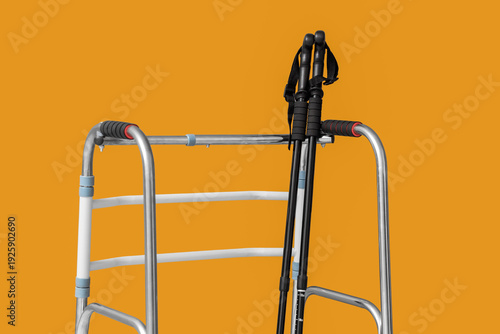 Medical walker with walking...