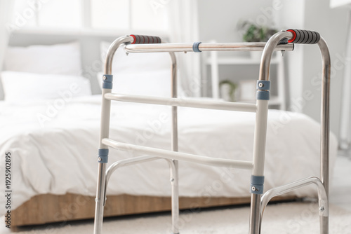 Medical walker in bedroom, ...