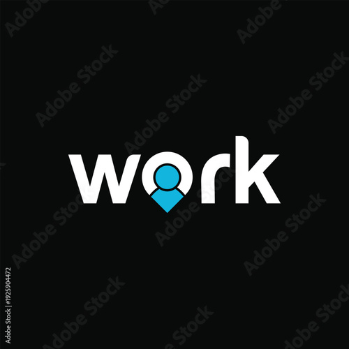 typography work logo design vector template