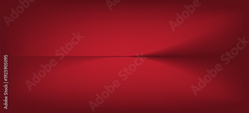 Abstract gradient podium background. Empty red 3D studio background. Clean scene for product presentation mockup template. eps 10