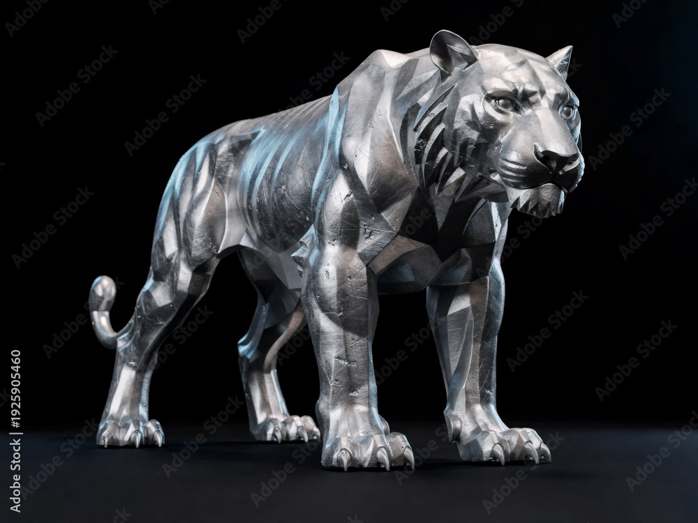 Fototapeta premium Metal Tiger Sculpture