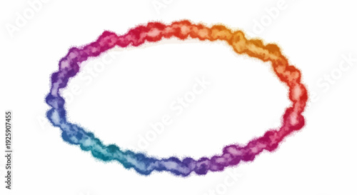 A colorful, woven bracelet with a rainbow of beads in pink, orange, purple, blue, and green hues against a clean white background