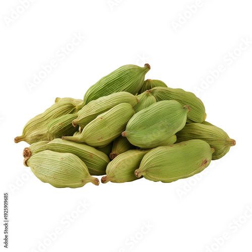 Wallpaper Mural Pile of fresh green cardamom pods aromatic spice, isolated on white, png Torontodigital.ca