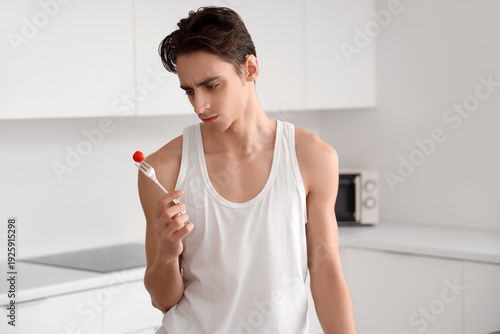 Young man with anorexia and...