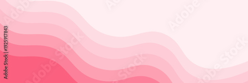 Soft Pink Abstract Wavy Background with Gradient Layers and Minimalist Design. vector illustration
