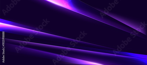 Abstract Purple Neon Lines Technology Background Vector