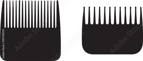 Professional hair combs icons collection set of grooming tools for stylists and barbers classic design elements for beauty salon branding hair care accessory vector