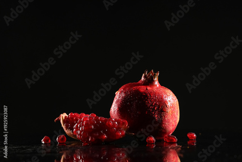 Tasty juicy pomegranate on ...