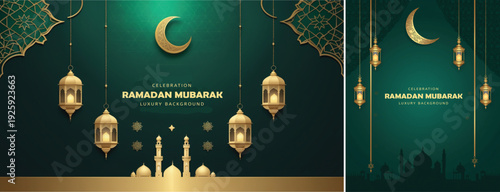 elegant ramadan mubarak background, islamic Ramadhan kareem background design for banner & social media