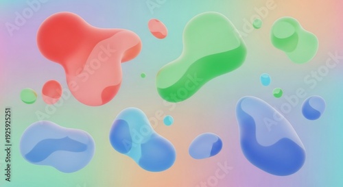 Abstract colorful liquid shapes