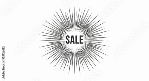 Explosive Sale Burst Graphic with Central Text.