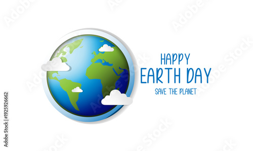 Happy Earth Day. Environmental protection.Vector illustration for banner, social media post, celebration card