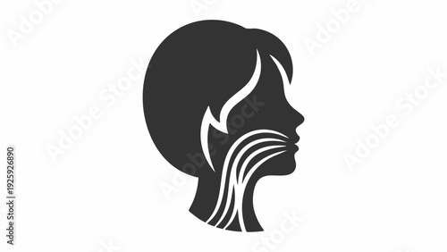 Illustration of a human head with airflow lines.