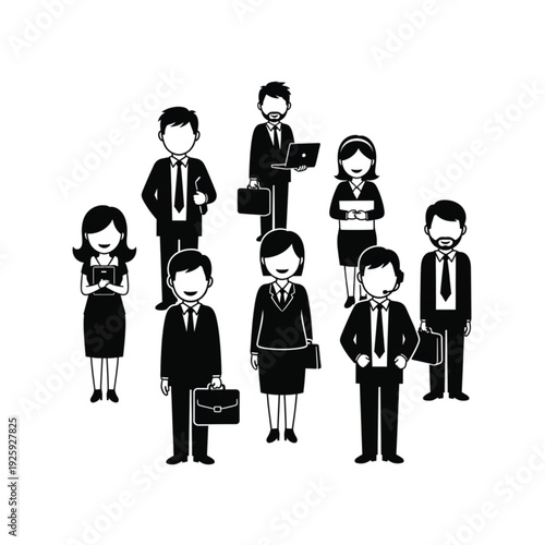 Business team group people corporate professionals.