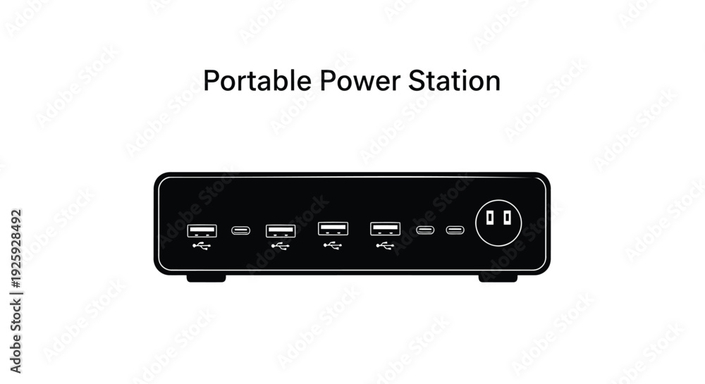 Obraz premium Portable power station vector