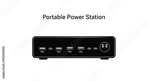 Portable power station vector
