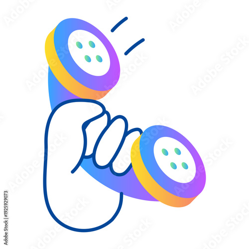 Hand drawn style icon showing calling 