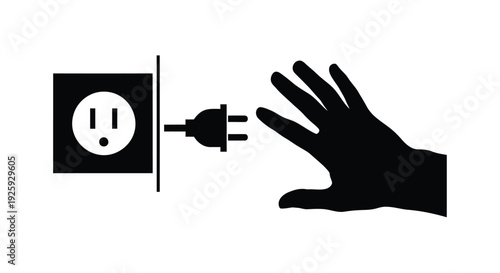 Electric shock warning icon