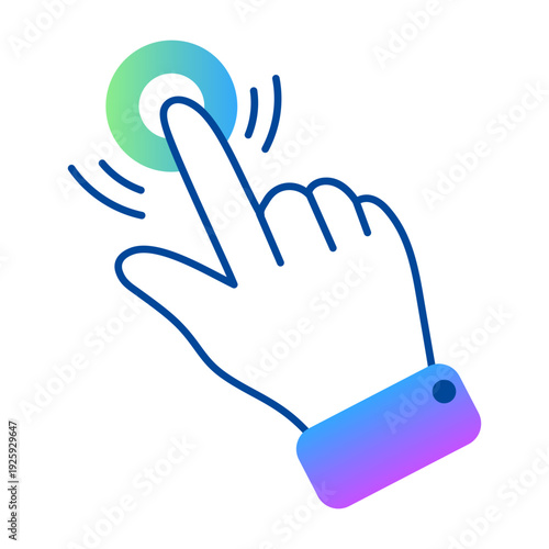 A doodle style icon showing touch