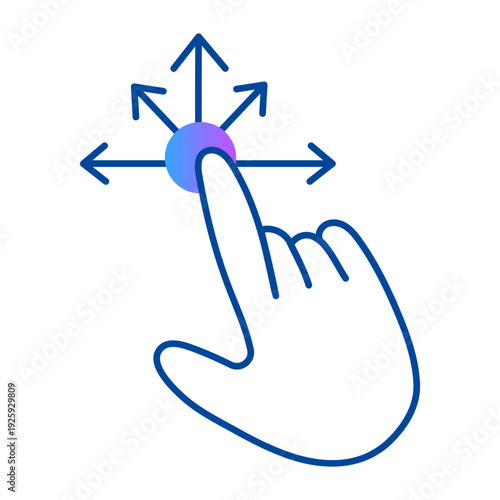 Hand drawn style icon showing touching