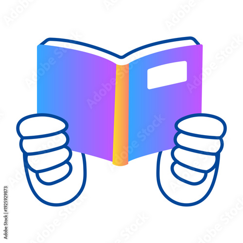 A doodle style icon showing book